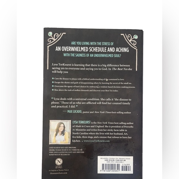 The Best Yes by Lysa TerKeurst New York Times Bestseller NEW Thomas Nelson Books - Picture 2 of 6